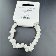 White Agate Chip Bracelet