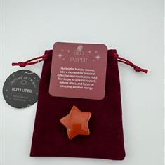 Red Jasper Carved Star