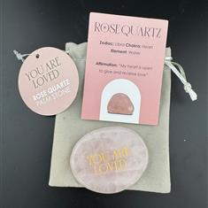 Rose Quartz You Are Loved Palm Stone