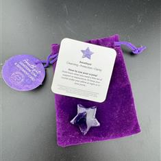 Amethyst Carved Star