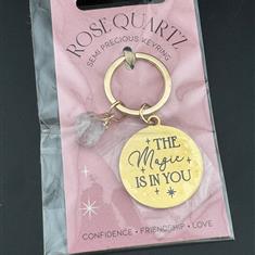 Rose Quartz Keyring