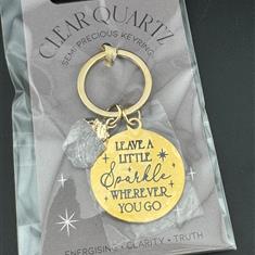 Clear Quartz Keyring