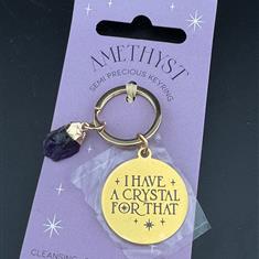 Amethyst Crystal Keyring