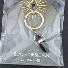 Black Obsidian Keyring