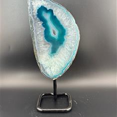 Turquoise Agate Slice On A Stand