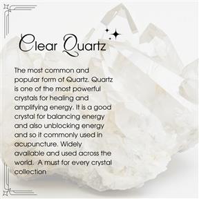 Clear quartz crystals